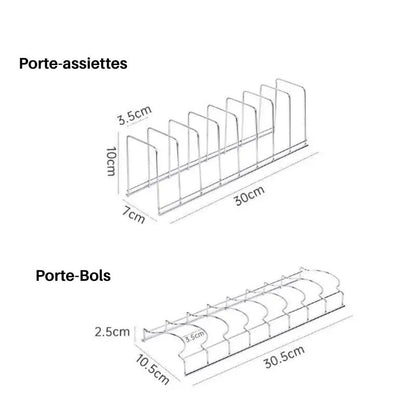 Support à vaisselle en acier inoxydable