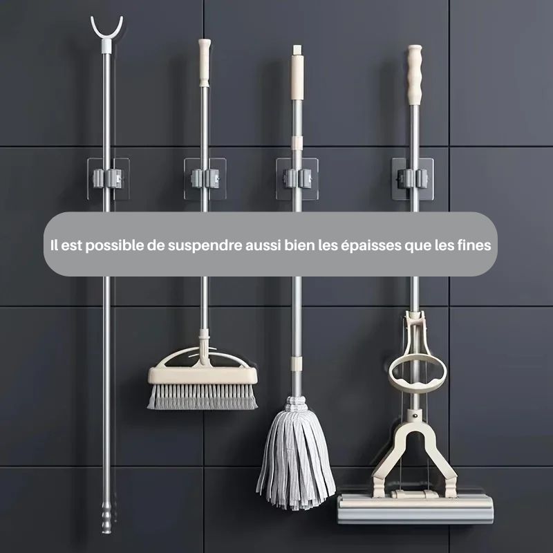 Organisateur mural pour balais et accessoires